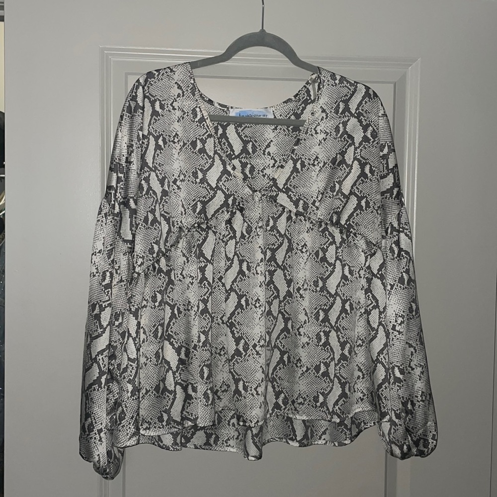 Silk snake skin blouse!
